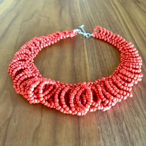 Orange Coral Statement Necklace
